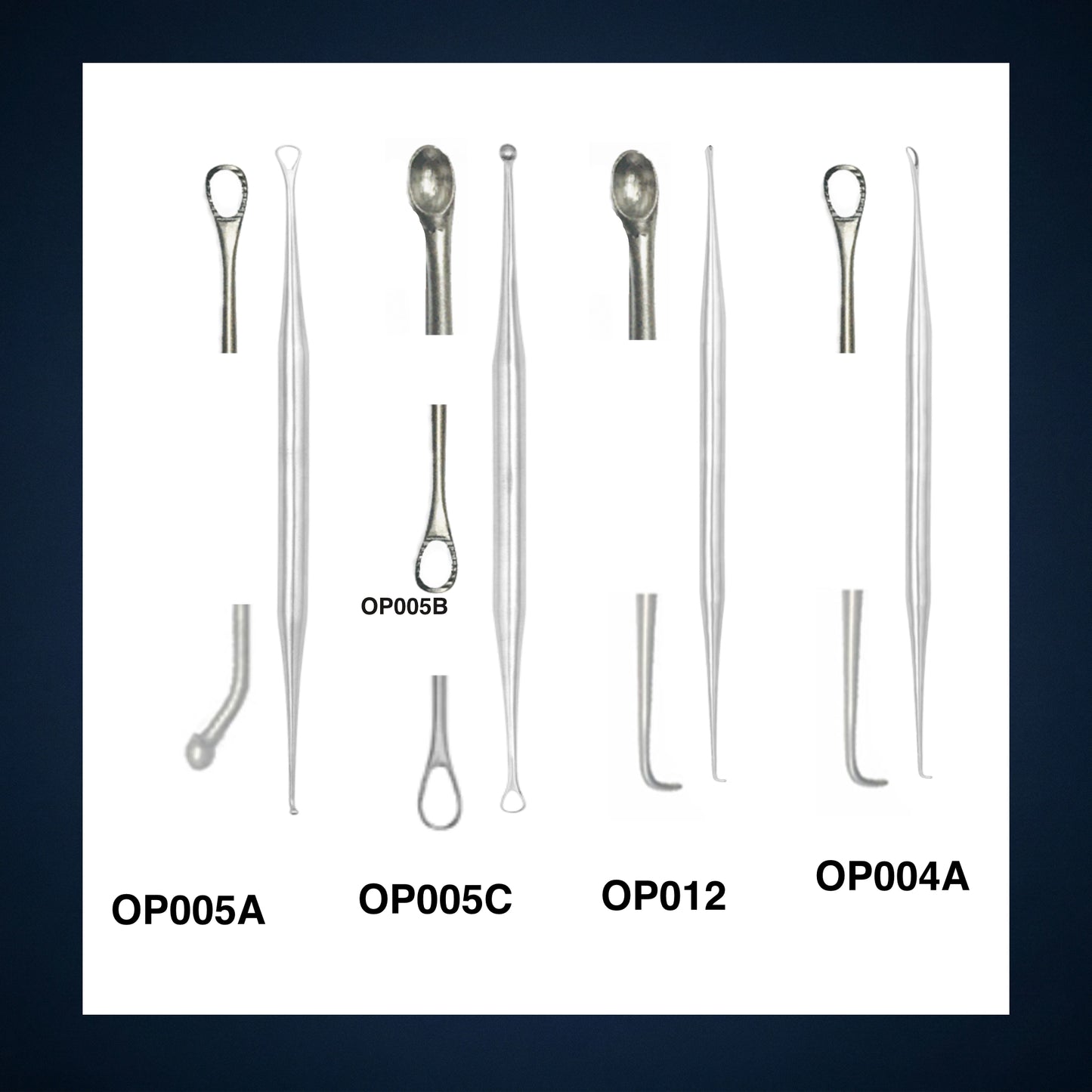 OP005A / EAR VECTISE FOREIGN BODY CURETTE WITH BALL PROBE DOUBLE ENDED 7.0 INCH LONG