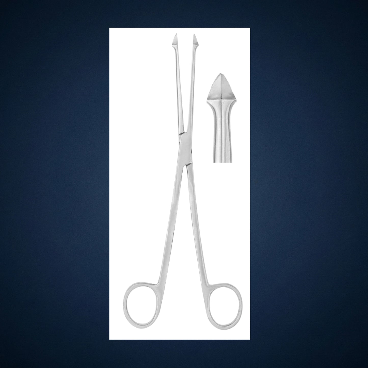TH320 / QUINCY PARITONSILAR ABSCES FORCEPS BAYONET 8.0 INCH LONG