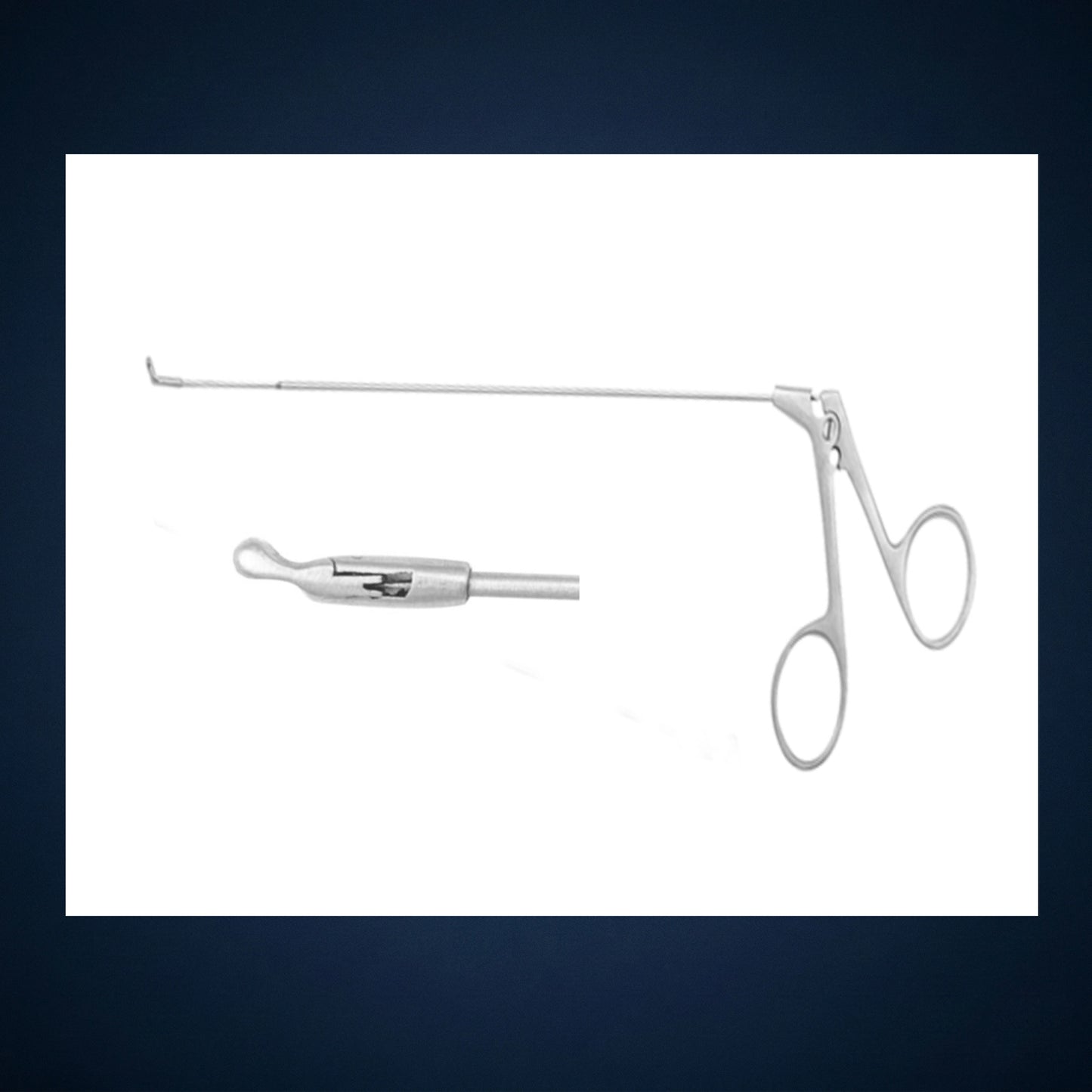 M2024E / MICRO LARYNGEAL CUP FORCEPS LEFT TURN / 10.0 INCH LONG / 1.0MM
