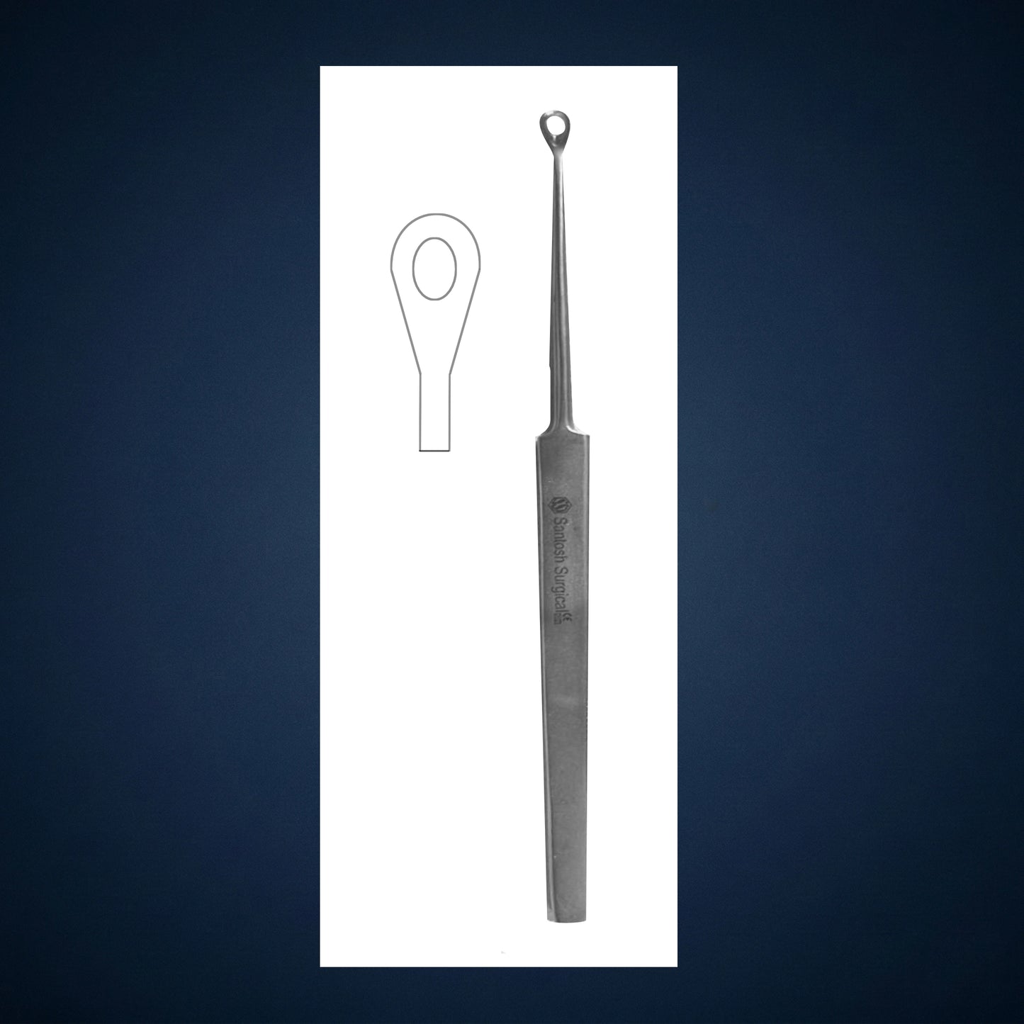 F7232 / DR.AHILA’S FENESTRATED CURETTE FORWARD & BACKWARD CUTTING 20.5 CM LONG / 5.0 MM