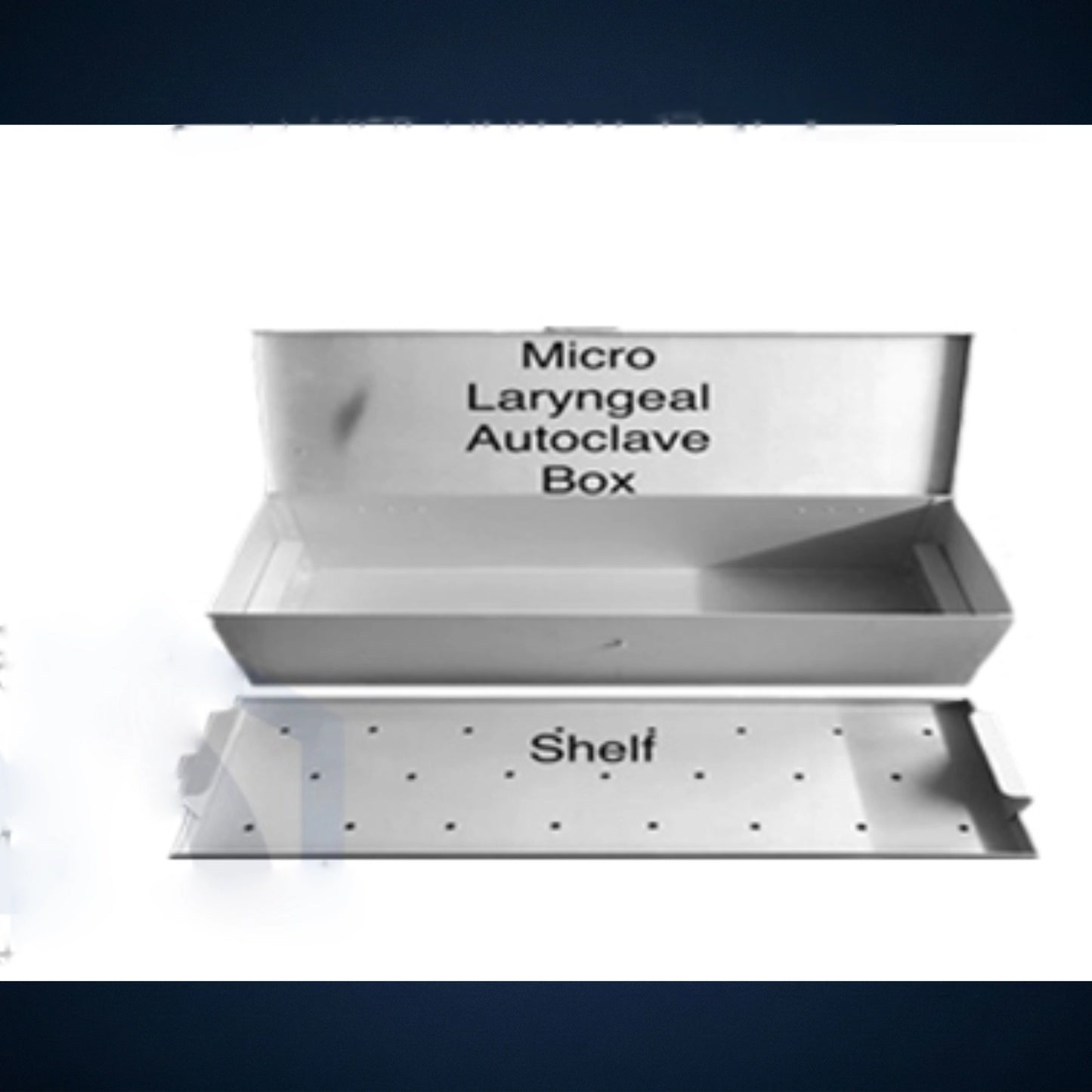 M8794 | MICRO LARYNGEAL AUTOCLAVE BOX WITH SHELF
