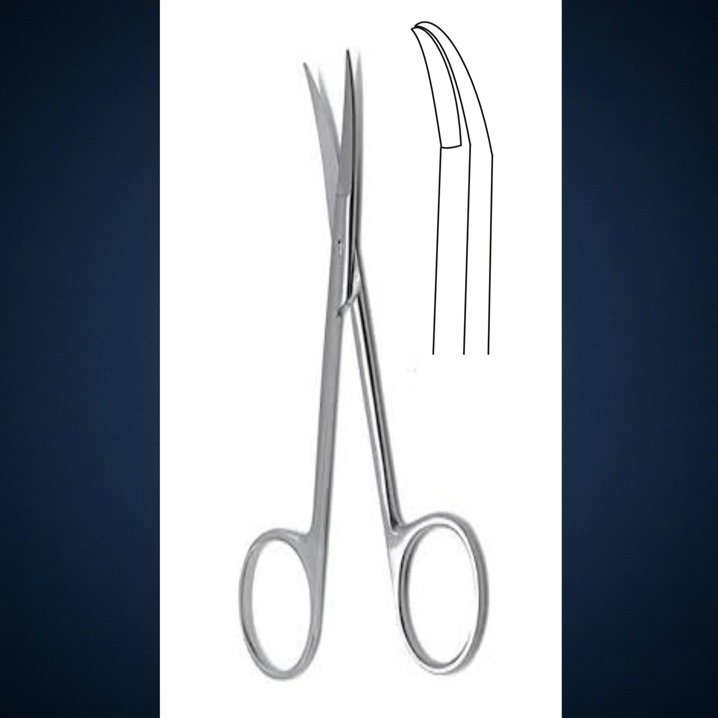 Gi1049 / 4.0" SCISSOR CURVED / MAYO SCISSORS BLUNT