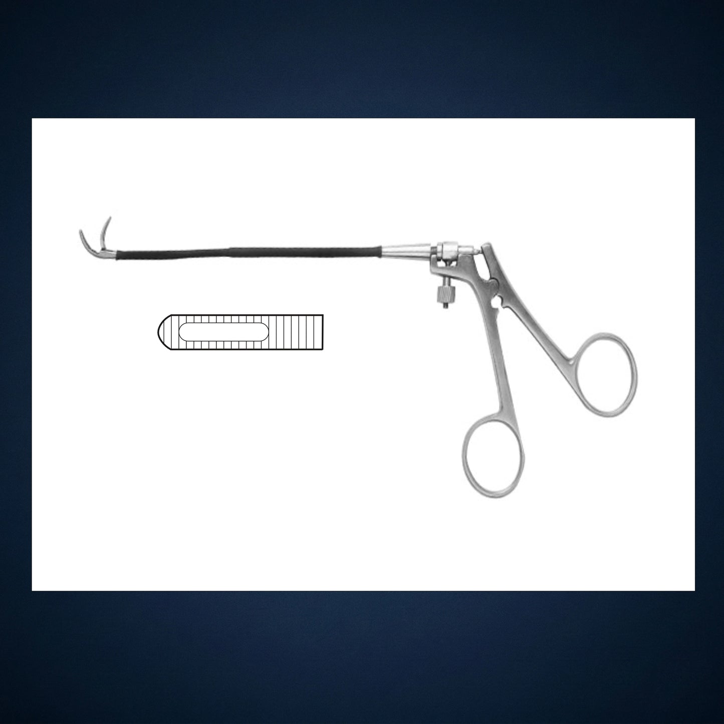 F7217B / MAXILLARY ANTRUM MALLEABLE ROTATING FORCEPS 18.00 CM LONG / 3.0 MM