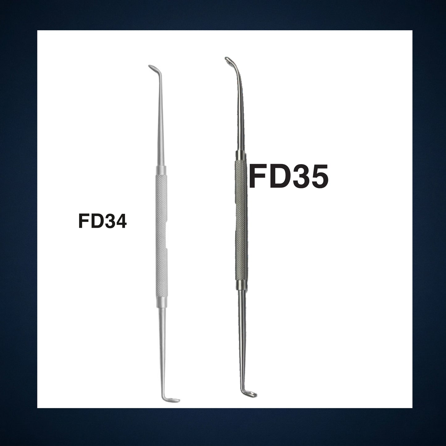 FD34 / FESS CURETTE DOUBLE ENDED 45 AND 90 DEGREE 19.5 CM LONG / 3.0 MM