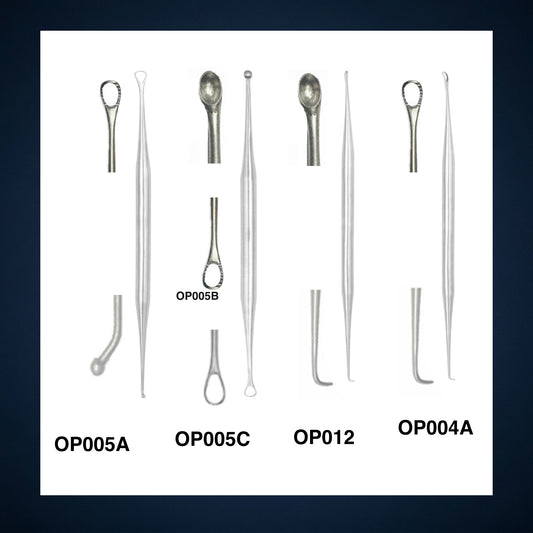 OP005A / EAR VECTISE FOREIGN BODY CURETTE WITH BALL PROBE DOUBLE ENDED 7.0 INCH LONG