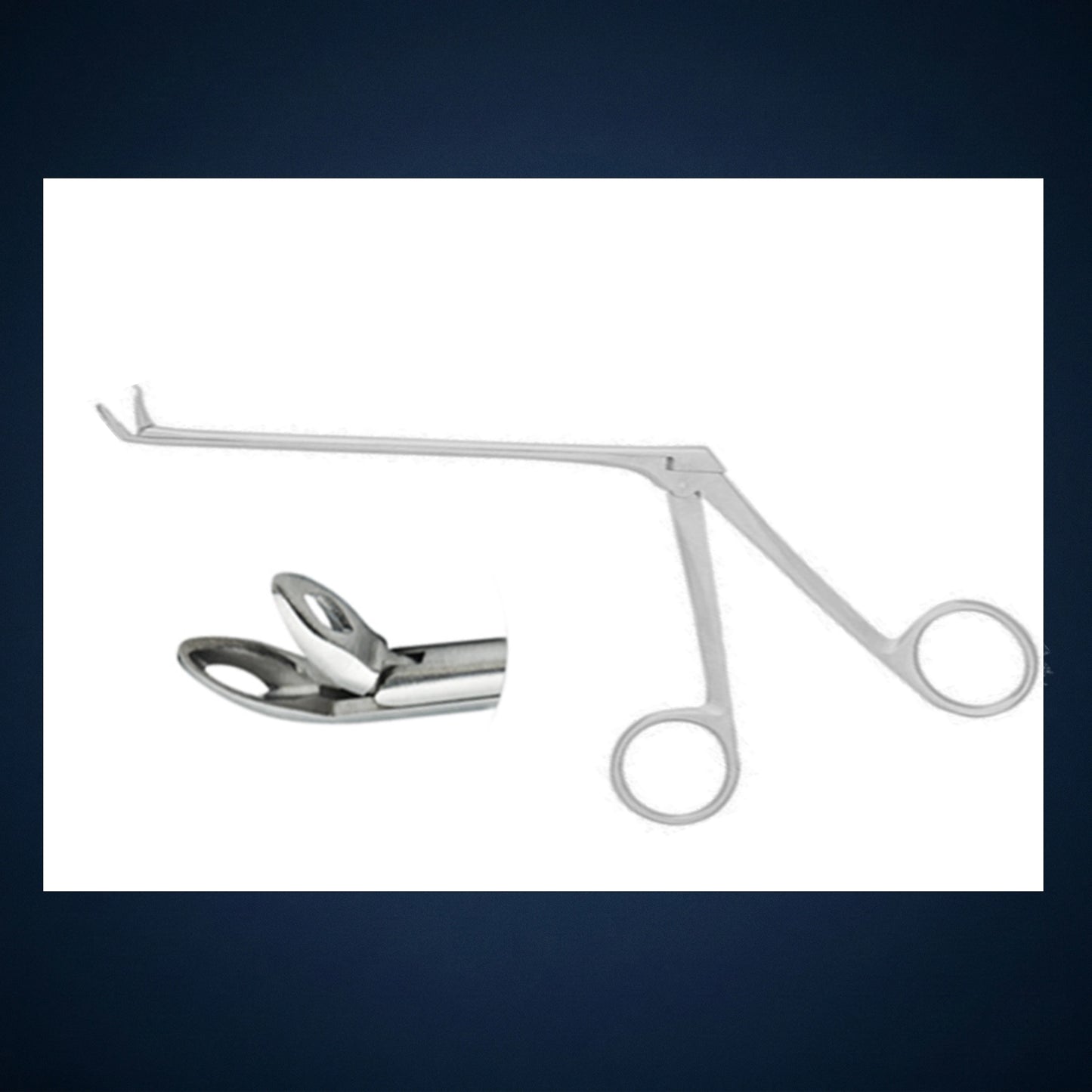 FI956B / HANKLE FORCEP 45 DEGREE ANGLED 13.0 CM LONG / 3.0 MM