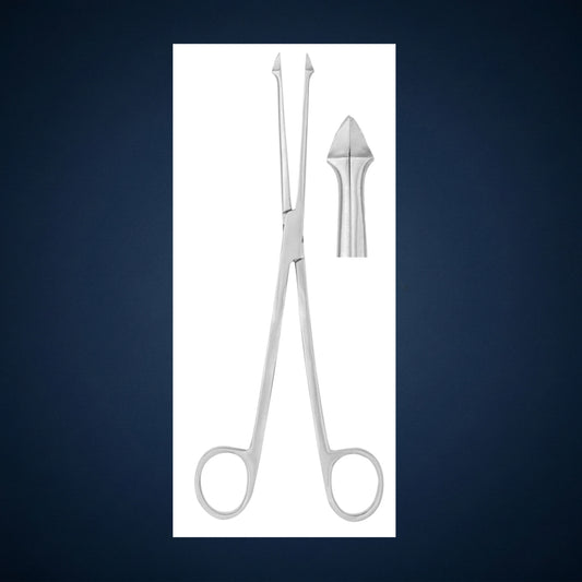 TH320 / QUINCY PARITONSILAR ABSCES FORCEPS BAYONET 8.0 INCH LONG