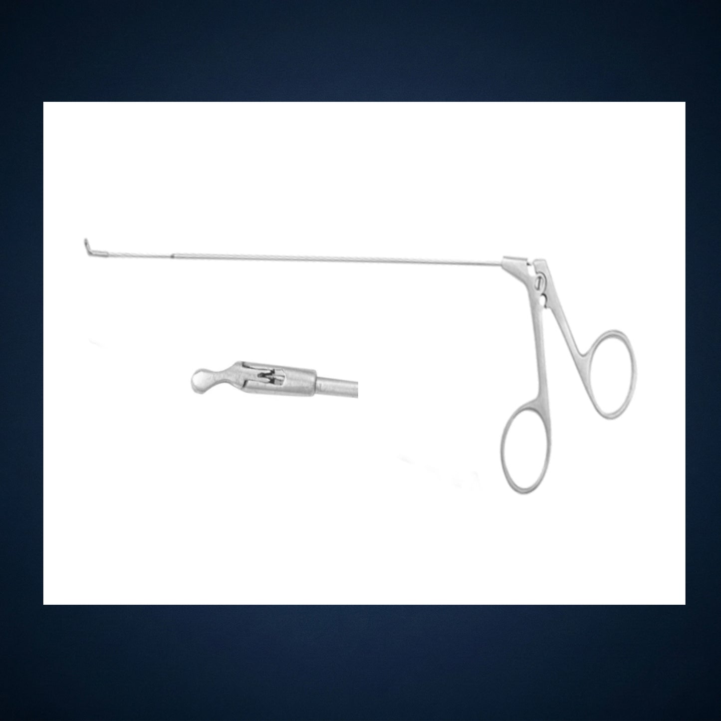 M2024D / MICRO LARYNGEAL CUP FORCEPS RIGHT TURN / 10.0 INCH LONG / 1.0MM