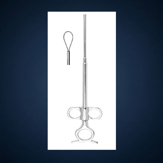 TH325 / TONSIL SNARE WITH WIRE EVES 10.5 INCH LONG / 23 GAGE