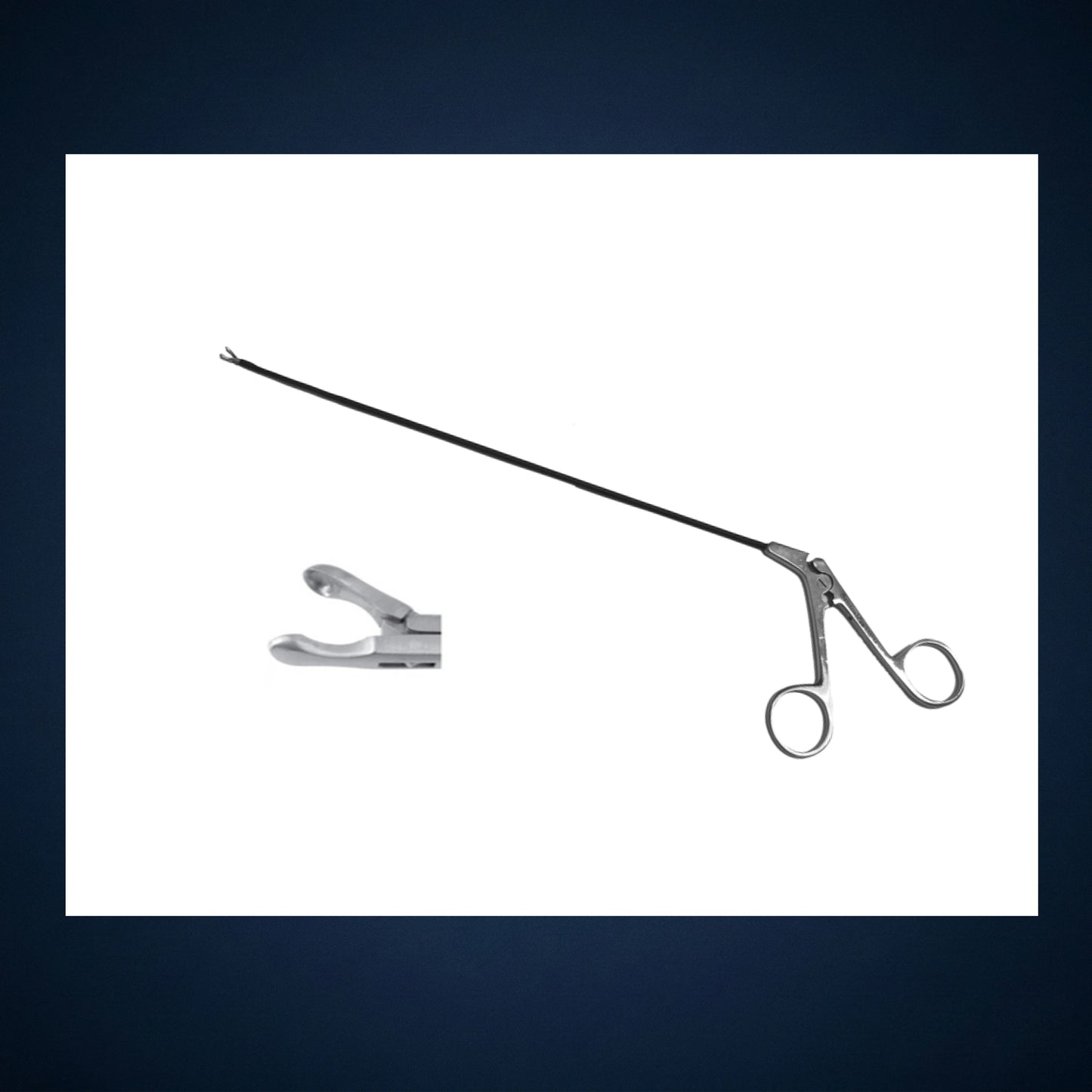 MICRO LARYNGEAL MALLEABLE FORCEPS CUP / 10.0 INCH LONG / 1.0 MM