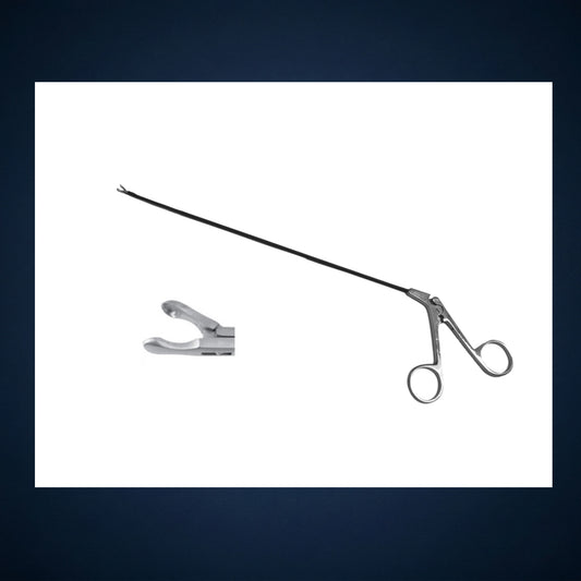 MICRO LARYNGEAL MALLEABLE FORCEPS CUP / 10.0 INCH LONG / 1.0 MM