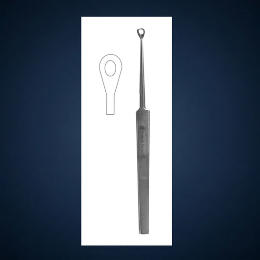 F7232 / DR.AHILA’S FENESTRATED CURETTE FORWARD & BACKWARD CUTTING 20.5 CM LONG / 5.0 MM