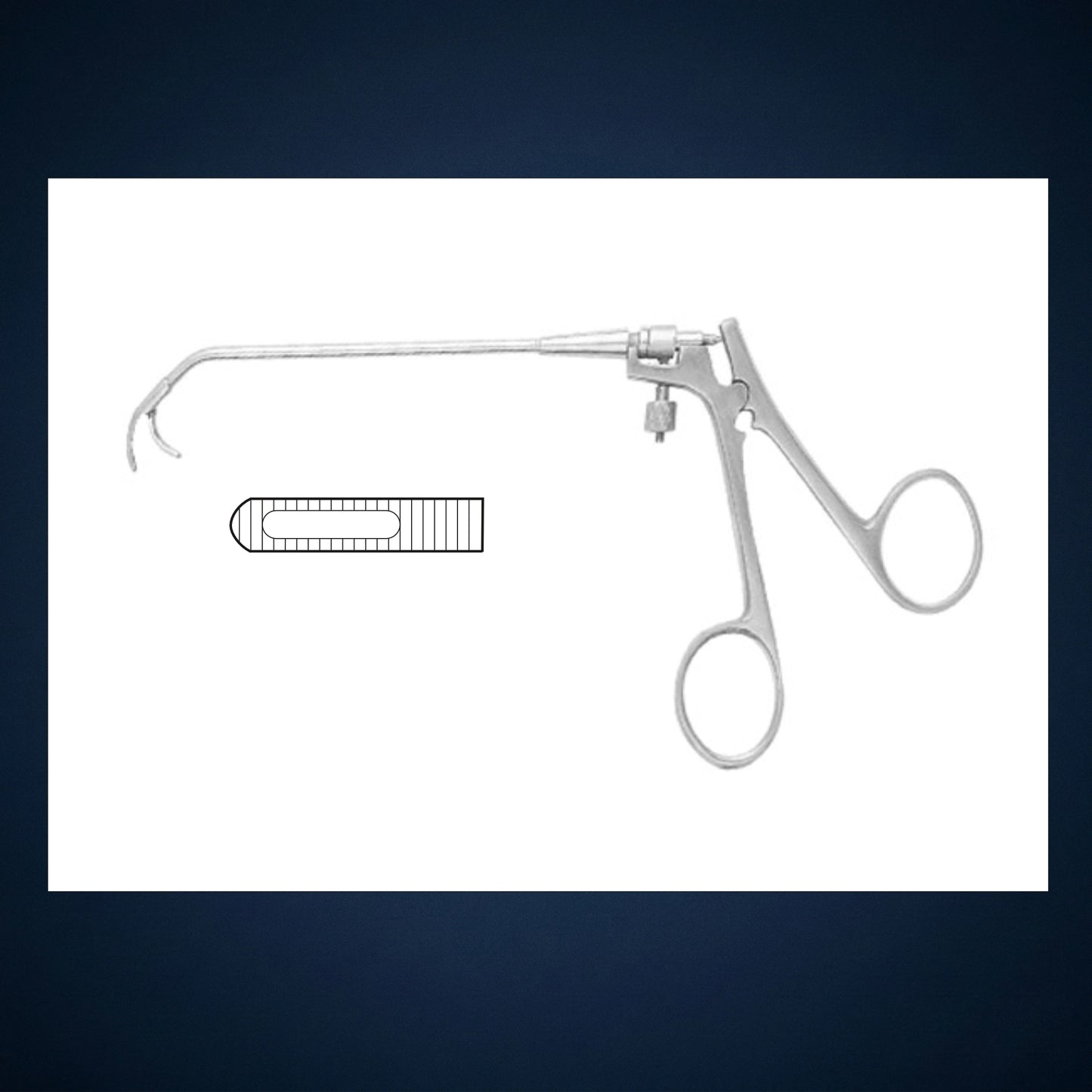 F7217D / MAXILLARY ANTRUM GRASPING ROTATING FORCEPS 16.05 CM LONG / 3 MM