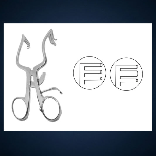 E1062 / MASTOID / WULLESTEIN RETRACTOR 3 X RIGHT BLADES