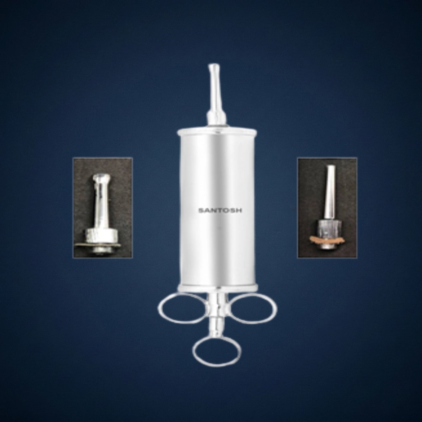 OP038	/	METAL EAR SYRINGE WITH 2 NOOZLES 100 CC