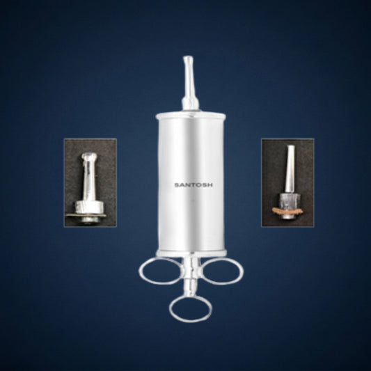 OP038	/	METAL EAR SYRINGE WITH 2 NOOZLES 100 CC