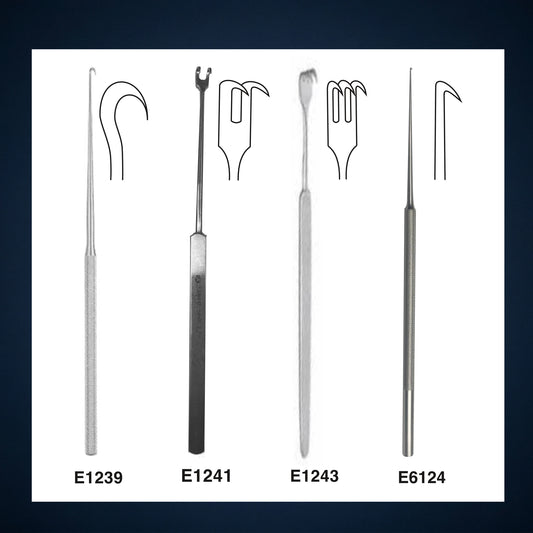 E1239 / SKIN RETRACTOR SINGLE HOOK SHARP 18.05 CM LONG