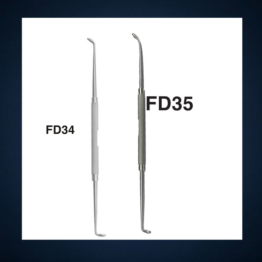 FD34 / FESS CURETTE DOUBLE ENDED 45 AND 90 DEGREE 19.5 CM LONG / 3.0 MM