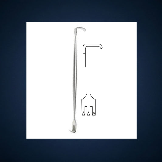 N7501 / CAT’S PAW RETRACTOR 16.0 CM LONG WITH 3 PRONGS