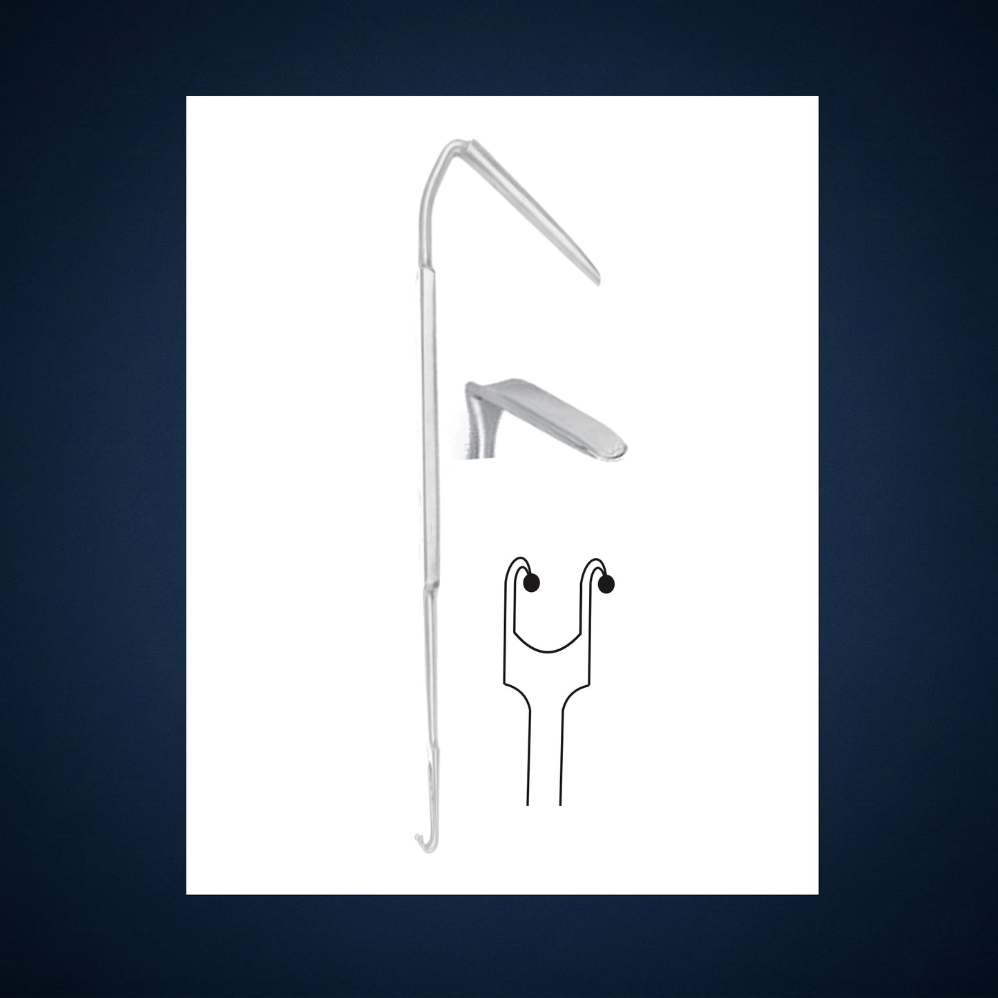 RH2520 / ALAE RETRACTOR WITH AUFRINCH RETRACTOR DOUBLE ENDED 12.0 CM LONG