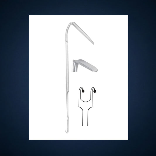 RH2520 / ALAE RETRACTOR WITH AUFRINCH RETRACTOR DOUBLE ENDED 12.0 CM LONG