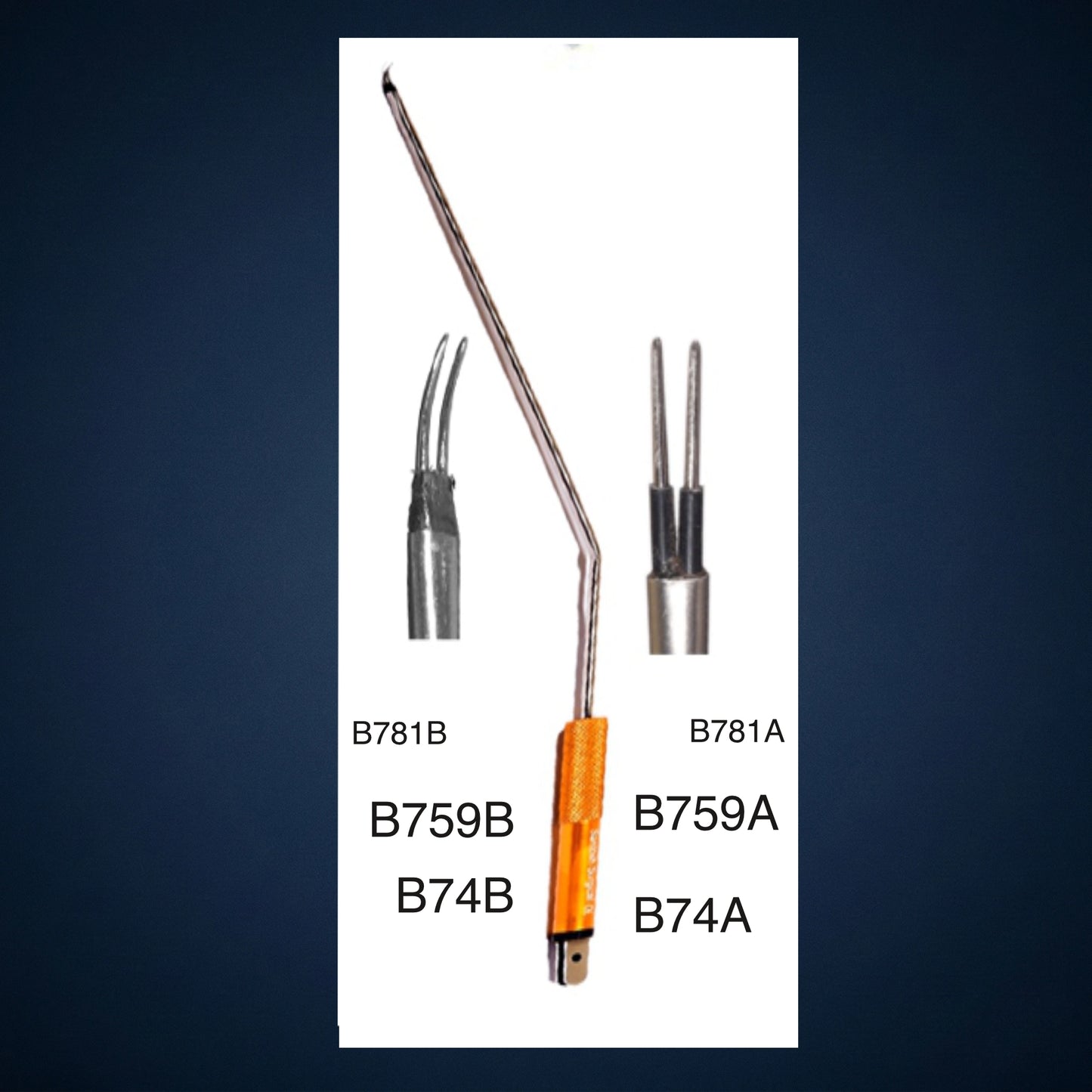 B781A / TURBINATE BIOPOLAR FORCEP BAYONET TWO PIN STRAIGHT 25.0 CM LONG