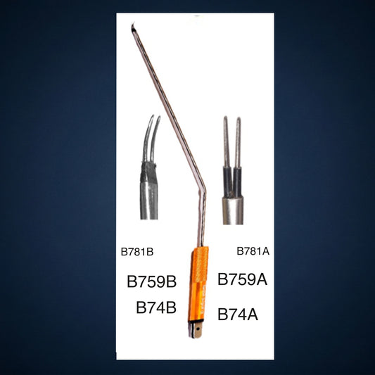B781A / TURBINATE BIOPOLAR FORCEP BAYONET TWO PIN STRAIGHT 25.0 CM LONG