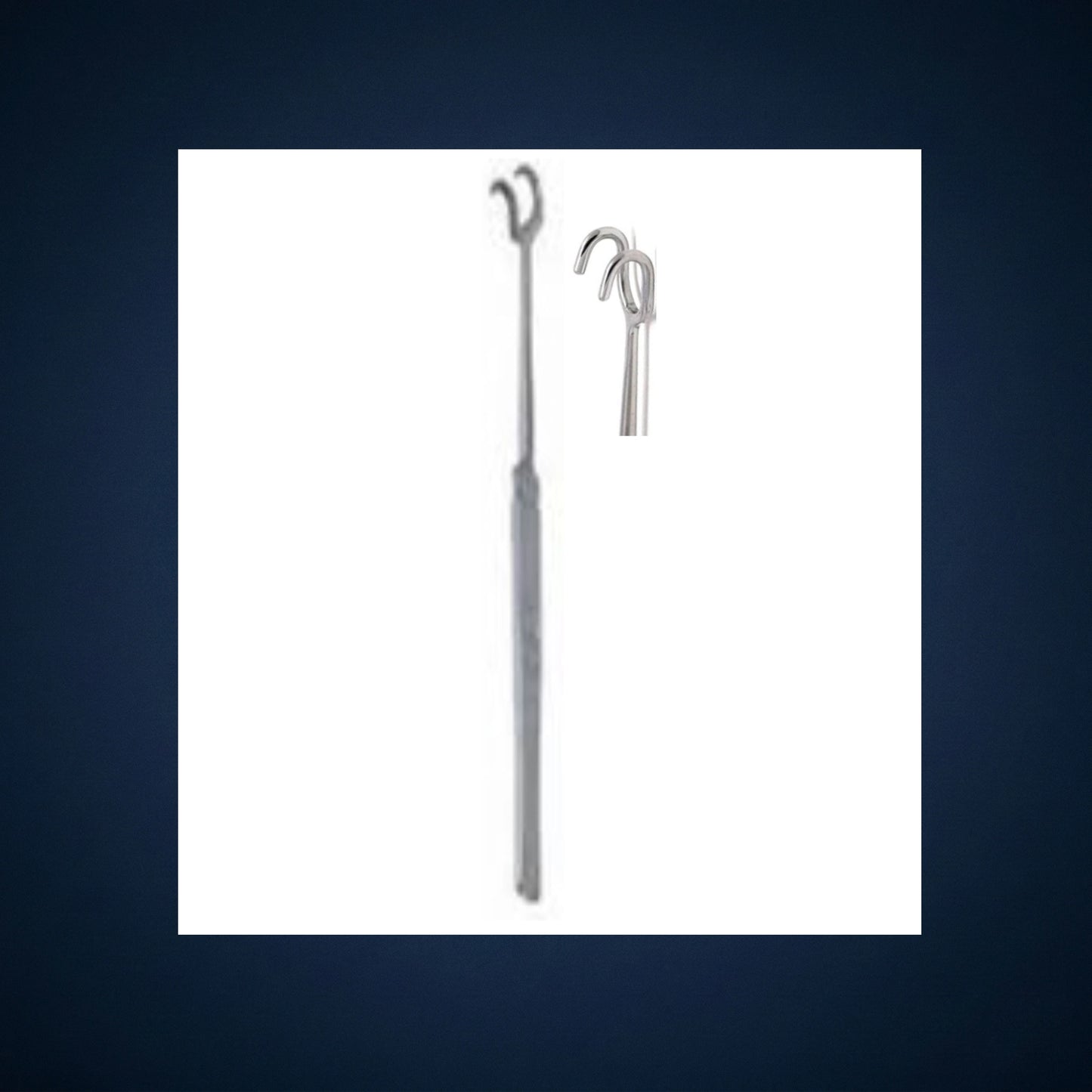 E1241 / TRACHEAL CRICOID RETRACTOR / HOOK DOUBLE PRONG 16.0 CM LONG
