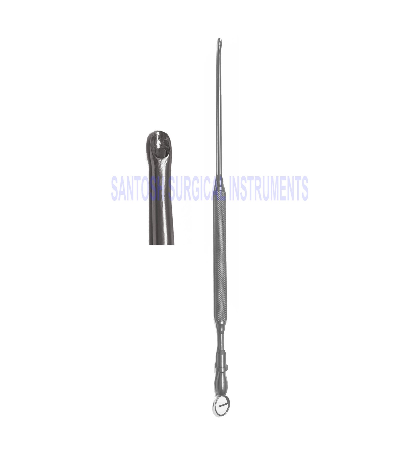 EAR VECTISE FOREIGN BODY SCOOP WITH CURETTE WITH SERRATION DOUBLE ENDED -  Santosh Surgical