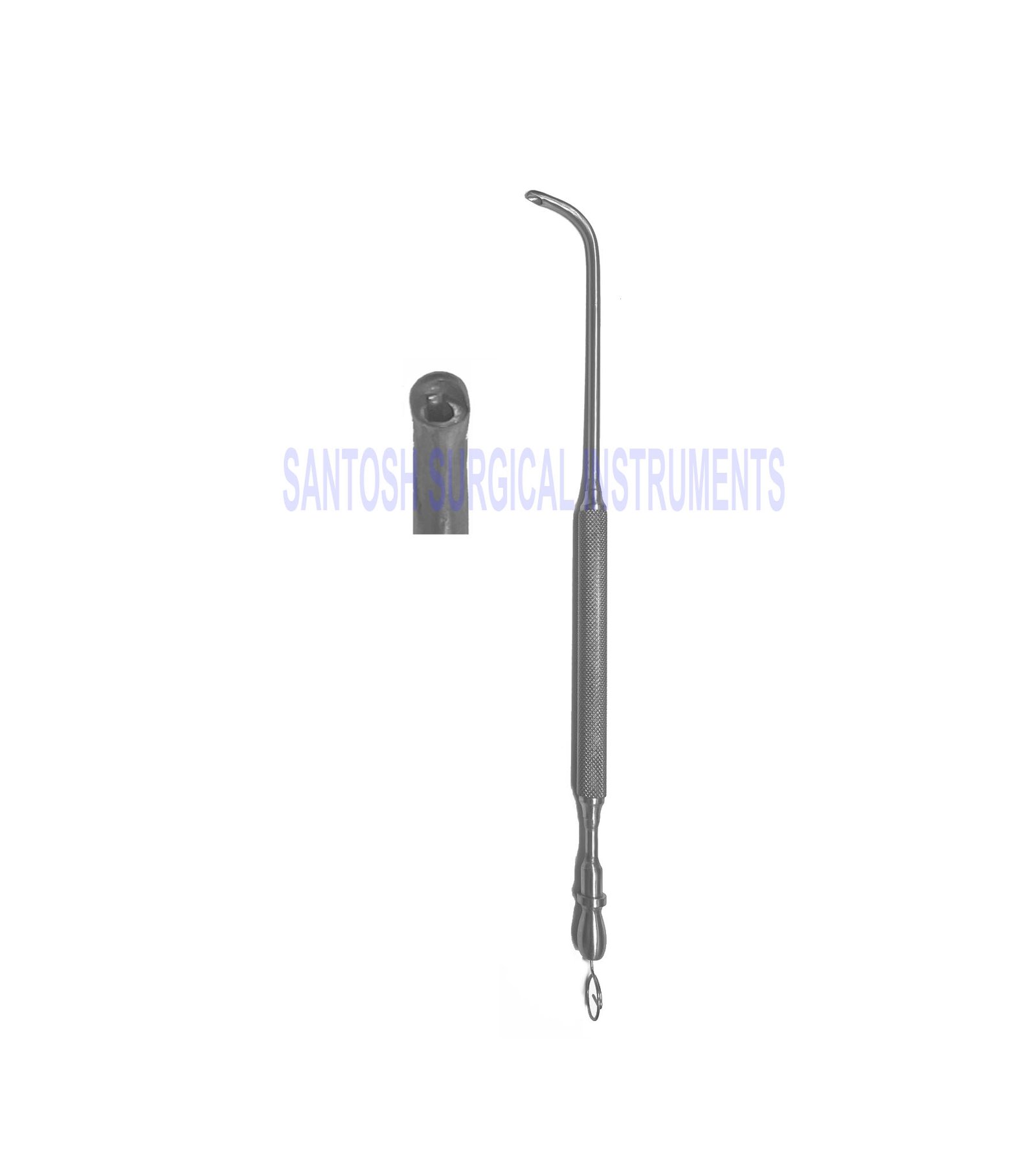 EAR VECTISE FOREIGN BODY SCOOP WITH CURETTE WITH SERRATION DOUBLE ENDED -  Santosh Surgical